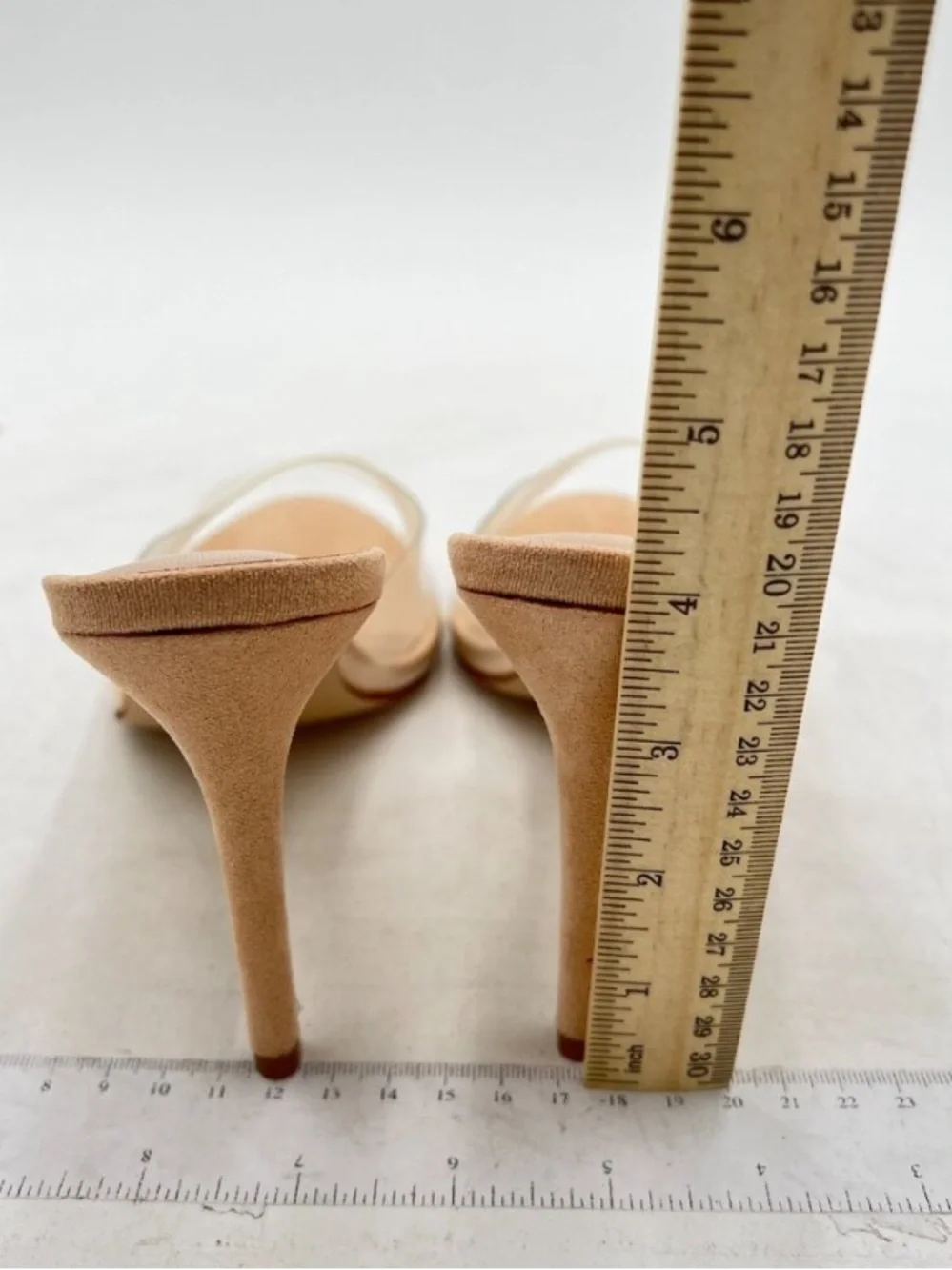 XYD Clear Strap Nude High Heel Sandal